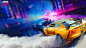 General 1920x1080 Polestar Racing Need for Speed heat Corvette police Retrowave Miami smoke blue purple