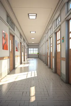 教学楼走廊摄影图