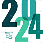 2024,新年前夕,现代,模板,请柬,日历,贺卡,式样,设计