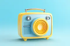 老物件复古便携式收音机模型