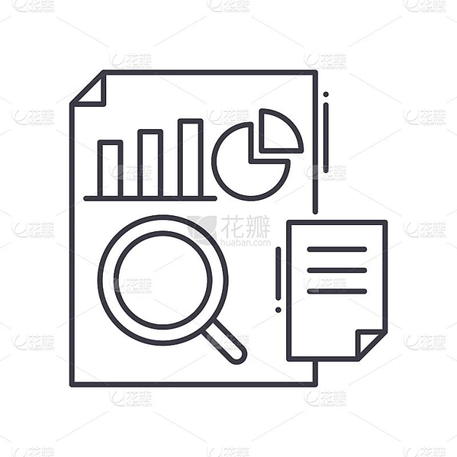 Preparation icon, linear isolated illustration, th素材-花瓣网