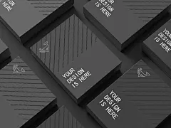 黑色名片服装品牌VI样机