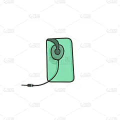 我公司设计了字母耳机和插孔。矢量手绘音乐字体独立音乐应用和海报，音乐元素，生动的音频身份等。