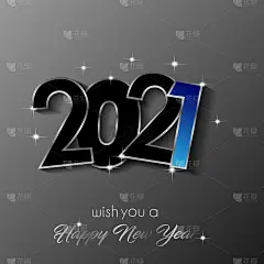 2021年新年快乐背景为您的季节性壁纸贺卡。