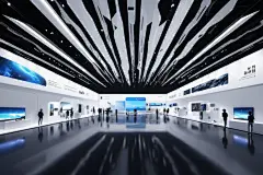 科学知识现代科技展厅摄影图