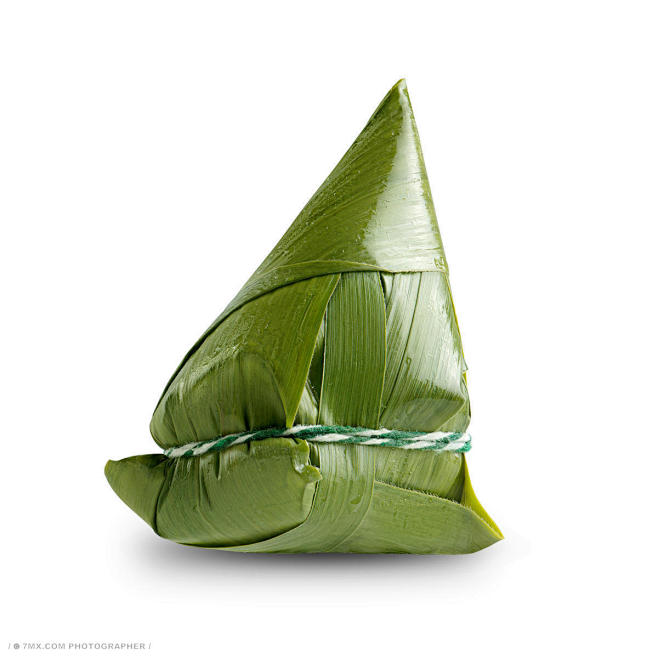 食物 特写 节日 端午 粽子 新鲜 手工 端午节 健康饮食 白色背景 三角