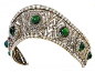 Diamond and emerald kokoshnik tiara bought by King Alexander I of Yugoslavia for his wife, Queen Marija (Marie). Made by the jeweler Bolin. by sandra1969