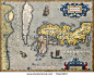 stock photo : Old map of Japan. From Gerand and Rumold Mercator Atlas. Created by Joducus Hondius. Published in Amsterdam, 1620