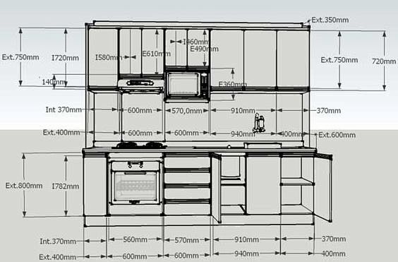 设计参考知识必看，厨房橱柜的各种尺寸参考...