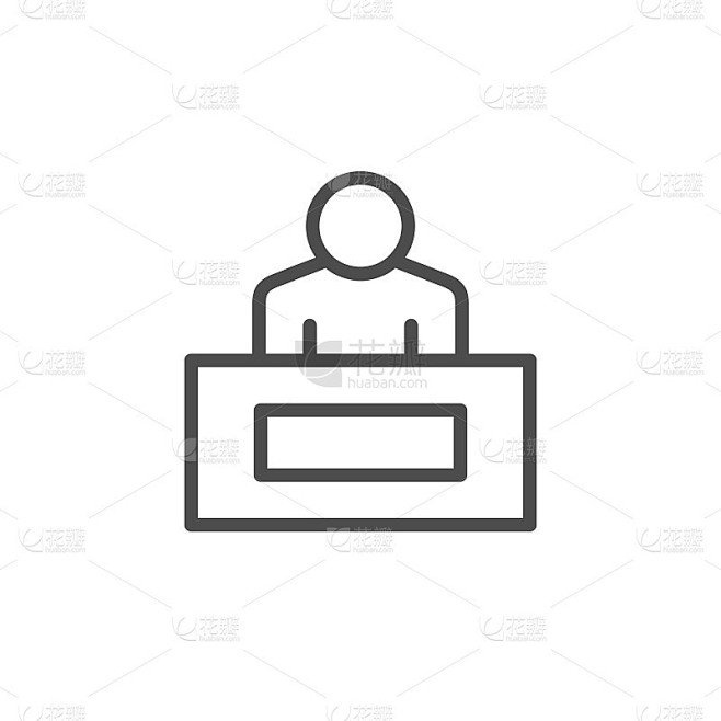 前台线条轮廓图标