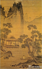 【國畫717】明 周臣《水亭清興圖》—— 絹本設色，現藏台北故宮博物院。