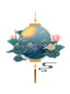 【米图网-52mitu.com】祥云 灯笼 国潮 中式 古风 古典 折扇 扇子 年会 传统素材 中式边框 国潮风素材中式国潮古风素材5