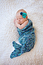 Oh, what a fun #knitting pattern, newborn baby mermaid swaddle