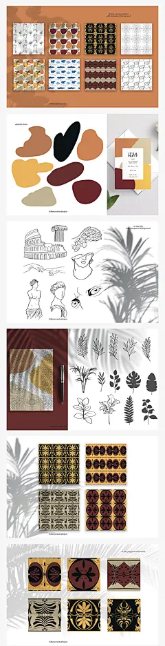 装饰品抽象艺术插画图案拼图背景社交媒体卡波普艺术PSD设计素材