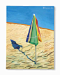 【1971年作 Beach Umbrella acrylic on canvas】拍卖品_图片_价格_鉴赏_油画_雅昌艺术品拍卖网