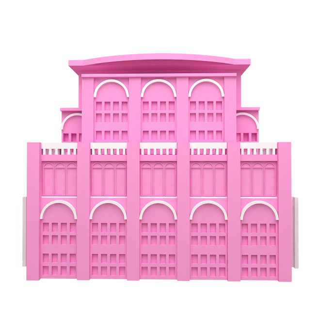 c4d 粉色教堂 教堂 建筑 学校. p...