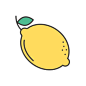 柠檬可爱的水果图标图片