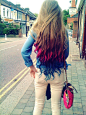 dip dyed hair