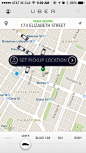 Uber iPhone maps screenshot