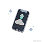 云电话上传手机智能手机3D图标 cloud phone upload mobile smartphone icon