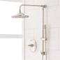 8" Bostonian Nozzle Shower System In Hand Shower In Mixing Valve In Brushed Nickel    