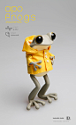 apo frogs : version raincoat : TWELVEDOT studio has branched out into the creation of artwork and art toys under the brand name of APO FROGS, short for apocalypse frogs.