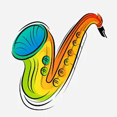 彩色萨克斯风免抠素材 平面电商 创意素材 png素材