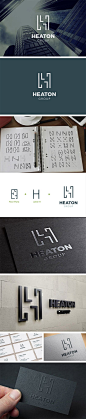 작업과정에서의 수많은 스케치가 인상적_Logo Design Real Estate, Brand Identity Property Development  |  Letter H, Floor Plan, bold, builder, geometric, line, modern, minimalist, mark  |  Valhalla Creative Design, Perth