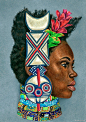 Josh Sessoms 灵感来自非洲文化的插画作品