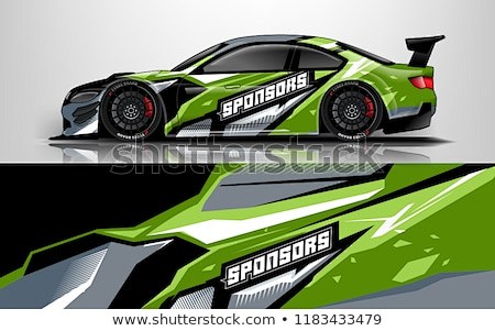 Sport car racing wra...