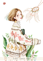 捕梦网，梦里的女孩_@HEZi__插画师作品_涂鸦王国gracg.com