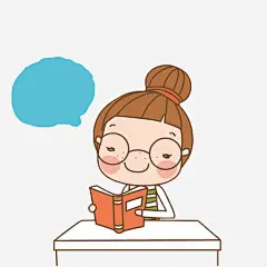 读书免抠素材_新图网 https://ixintu.com 卡通小女孩 图书馆 读书