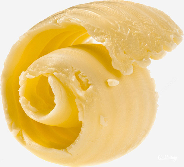 一块卷起来的黄油高清素材 产品实物 奶油...