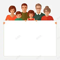 拿着文本框的一家人 融洽 血缘 血缘关系 元素 免抠png 设计图片 免费下载 页面网页 平面电商 创意素材