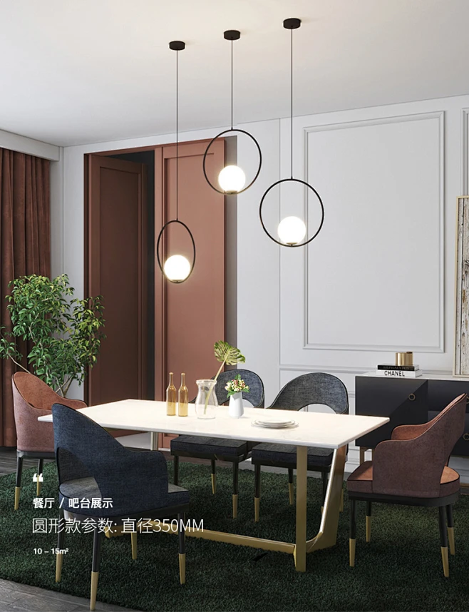 餐厅单头小吊灯北欧创意个性卧室床头灯简约现代餐厅吧台灯具-tmall.com天猫_T20191113 -花瓣网