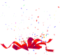 红色 喜庆 卡通 丝带 惊喜 漂浮元素免抠png图片壁纸