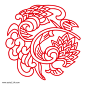 花卉传统圆形图案