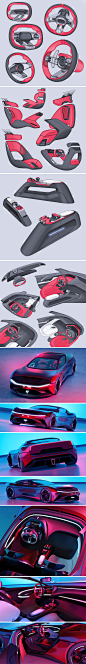 alfa romeo automotive   automotivedesign cardesign design ILLUSTRATION  interiordesign photoshop sketch sportcar