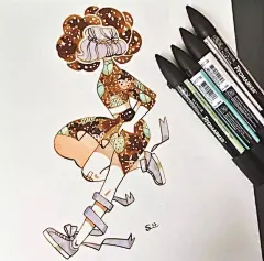美的不要不要的手绘插画，这配色太绝了_昙花 : 在小编看来Sibylline 笔下的女孩用一位作家朋友说的话，“醉里挑灯看花”，是有意思的事：等待羞涩的美人，在在千呼万喚中，一点一点地展现它的秀色。人呢，以百年记，也不过是三万六千五百多天，在历史长河…