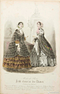 1840s，1850s 法国女性服饰
欧洲/服装/服饰/女装 ​​​​