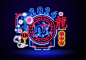 2024新年中国龙年霓虹发光字海报LOGO节日元素插画ai矢量设计素材-淘宝网