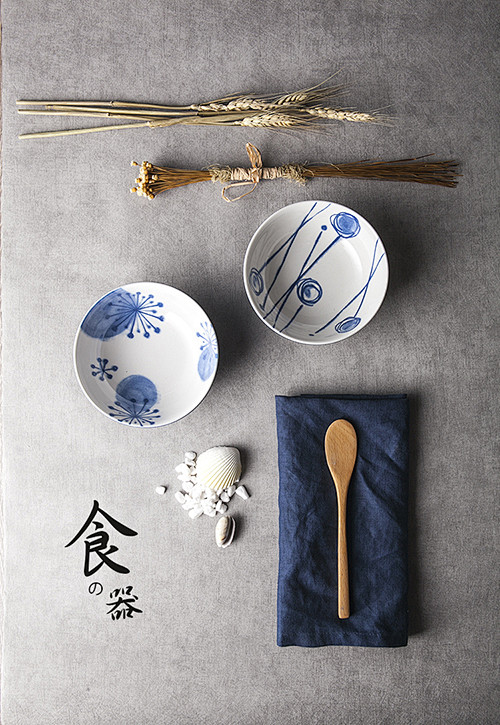 日式小碗 花之彩 2色入 陶瓷餐具 创意...
