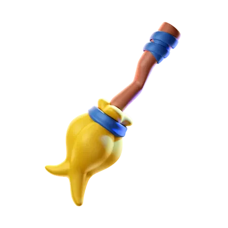 Broomstick  3D Illus...