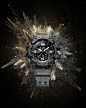 G-Shock: GG-1000 Mudmaster Hero Image : We created this Hero Image for the launch of the GG-1000 Mudmaster from G-Shock using existing photography and a few tens of millions of particles.
