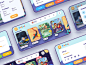 DreamYards app (kurious) illustration mobile ui app design web