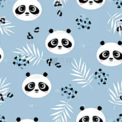 可爱的,四方连续纹样,熊猫,贺卡,背景分离,纺织品,野生动物,简单,哺乳纲,动物