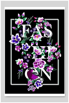 花卉时尚潮流个性英文海报