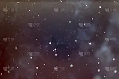 黑色背景与闪闪发光的雪花