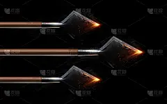 箭,地狱火,黑色背景,分离着色,箭袋,矛,王座,射箭弓,导弹,箭术