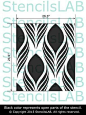 Decorative Floral Pattern Stencil - Wall Stencil - Reussable Stencil For Walls